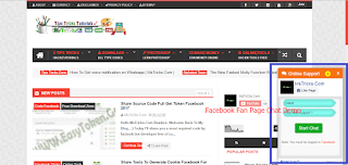 Share Code Live Chat Fan Page On Blogger