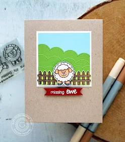 Sunny Studio Stamps: Missing Ewe Sheep Themed Card by Vanessa Menhorn