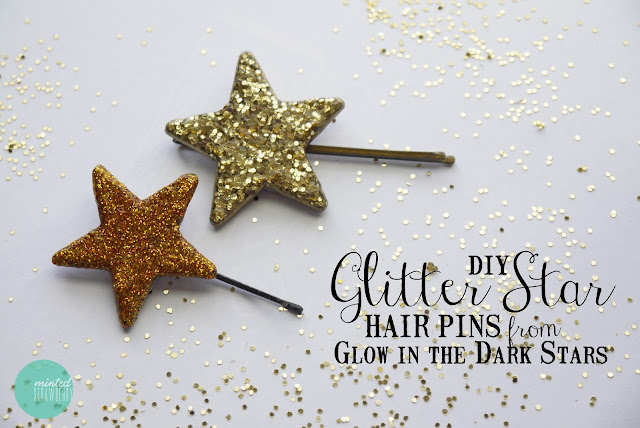 DIY-glitter-hair-pin-from-glow-in-the-dark-star