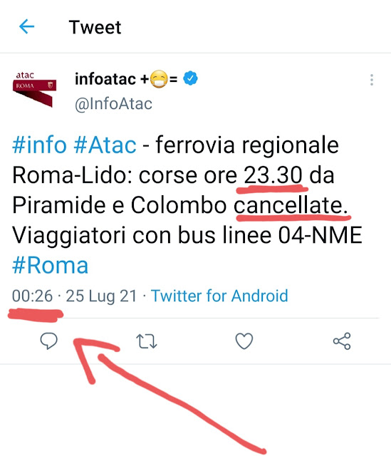 La Rona-Lido e l'inefficienza di Atac