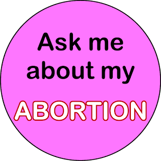 “Ask me about my abortion” button.