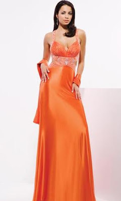 orange dresses for prom