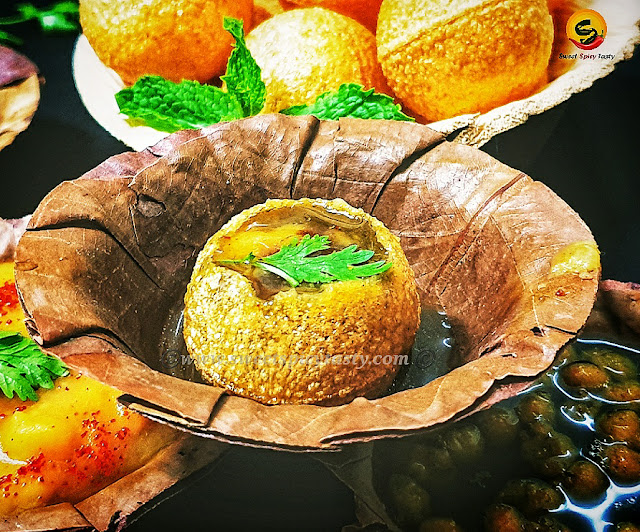 Pani Puri, Puchka , Golgappas , Gup Chup, Paani k Baatashe are all different names for the same street food snack. These are very popular all over India and are known by various names and vary slightly in taste depending on the Paani ( spiced flavor water) that is used to fill in the small puris .