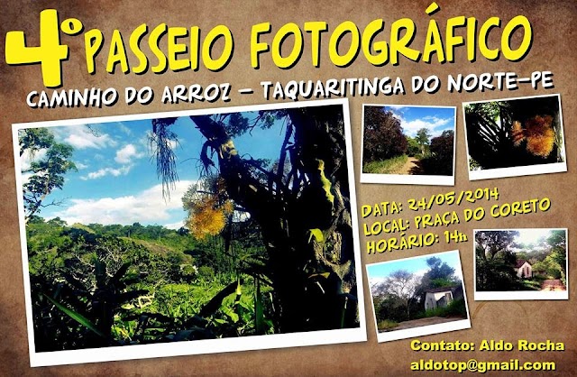 4º Passeio Fotográfico acontece neste sábado (24) em Taquaritinga do Norte
