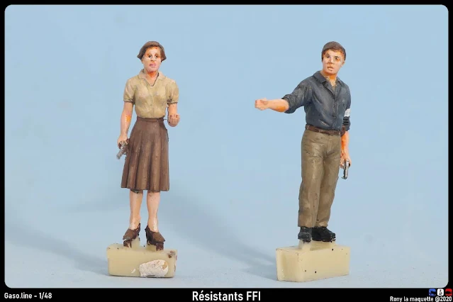 Figurines de résistants FFI de Gaso.line au 1/48.