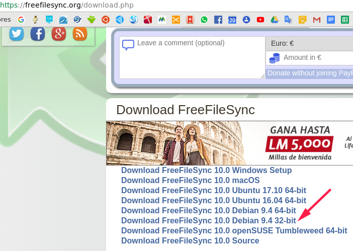 Cómo usar FreeFileSync 10 en Ubuntu 18.04 de 32 bits