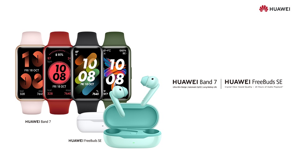 Huawei Band 7 and FreeBuds SE