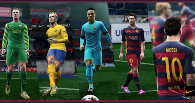 PES 2013 Barcelona 2015-16 Kits With New Font By Abdallah El Ghamry