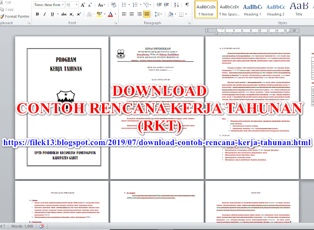  DOWNLOAD CONTOH RENCANA KERJA TAHUNAN   DOWNLOAD CONTOH RENCANA KERJA TAHUNAN (RKT)