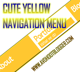 Cute Yellow Navigation Menu Bar Widget For Blogger