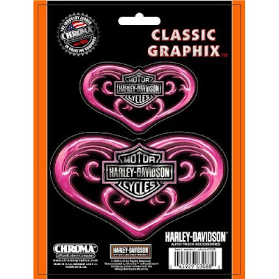 Harley Davidson pink stickers