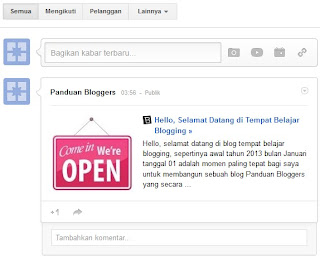 Menambah traffic dari Laman Google+ ke Blog