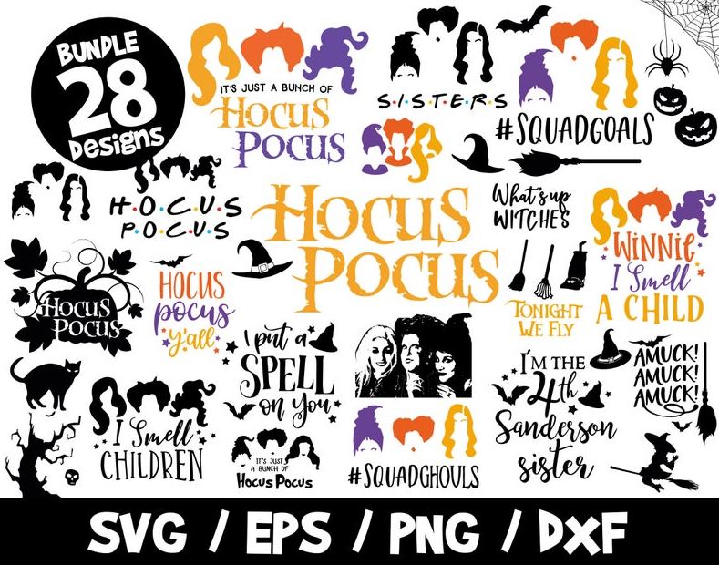 Hocus Pocus SVG Bundle, Sanderson Sisters Shirt, SVG, Halloween SVG