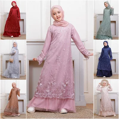 gamis remaja simple tapi elegan untuk hari raya Lebaran 2023