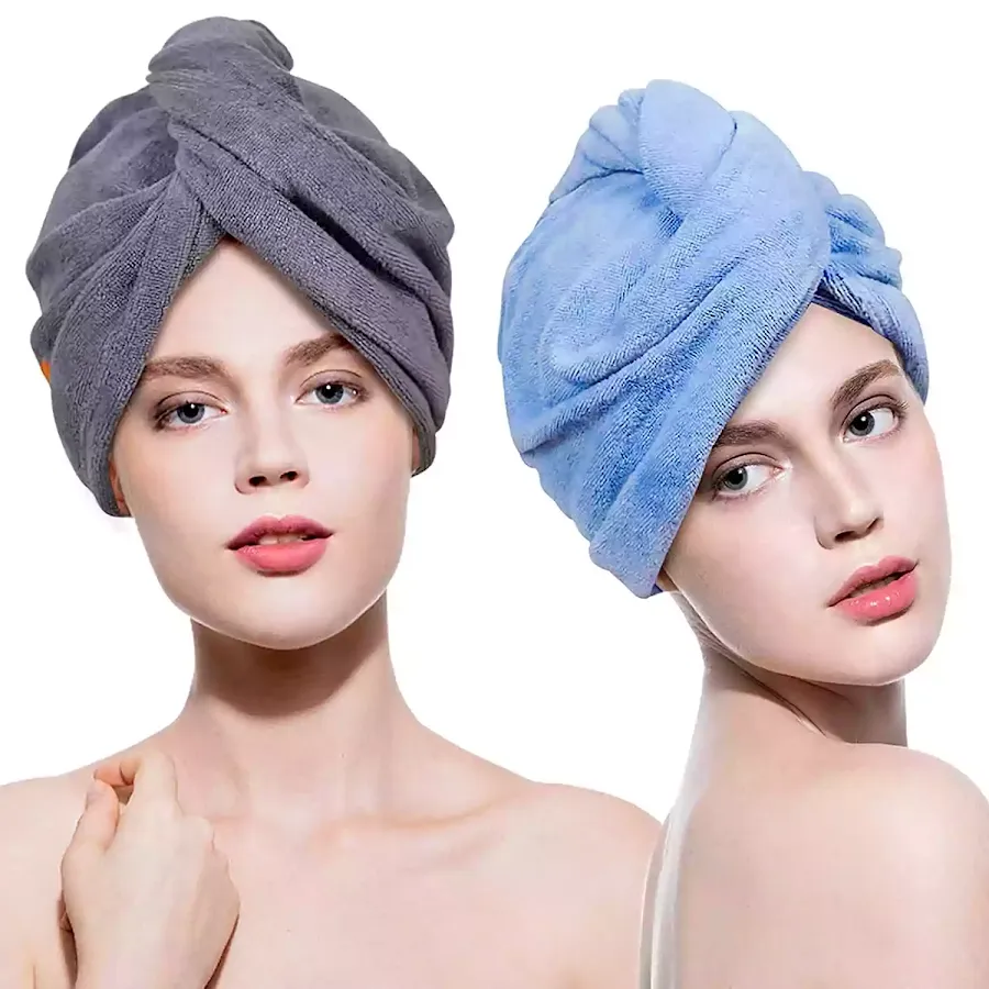 Cotton Hair Dryer Towel Wrap for Women