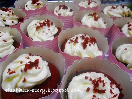Idayuni: Resepi Red Velvet Cup Cake