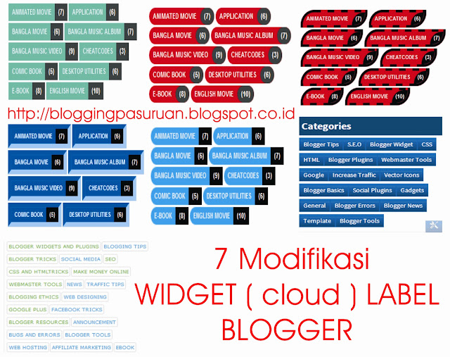 Cara Modifikasi Widget LABEL ( cloud ) Responsive Blogger