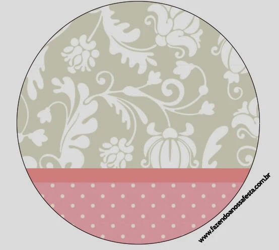 Toppers or Free Printable Candy Bar Labels for a Provencal in Pink and Grey.