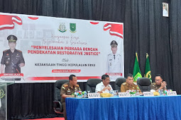 Kajati Kepri Jadi Pemateri Sosialisasi Penyelesaian Perkara dengan Pendekatan Restorative Justice di Natuna 