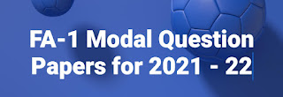 FA-1 Modal Question Papers for 2021 - 22.