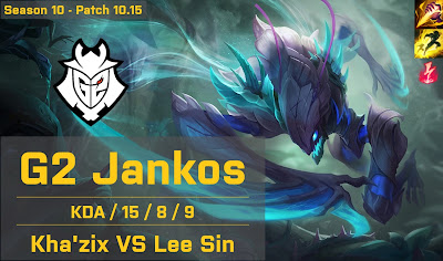 G2 Jankos Khazix JG vs Lee Sin - KR 10.15