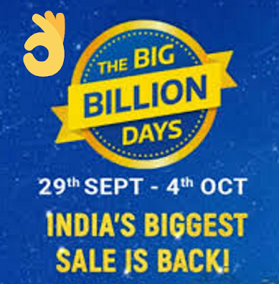 Flipkart Big Billion Days Sale 29-Sep to 4th October-2019