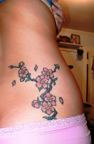 Lower Back Japanese Tattoo Ideas With Cherry Blossom Tattoo Designs With 