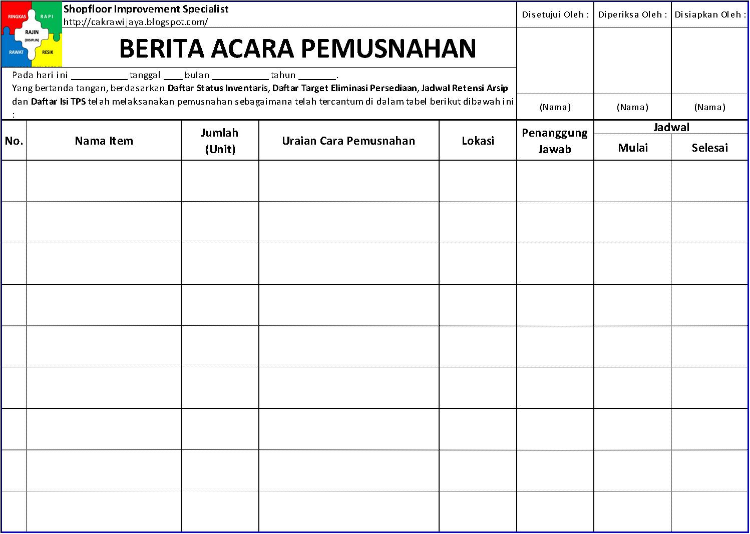 Contoh Berita Acara Laporan Kejadian - Zentoh