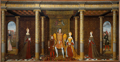 Henry VIII with family and Court Fools By Unknown author - tudorhistory.org/elizabeth/gallery.html, Public Domain, https://commons.wikimedia.org/w/index.php?curid=3762404