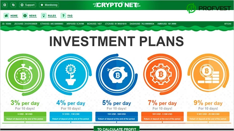 Crypto Net обзор и отзывы HYIP-проекта