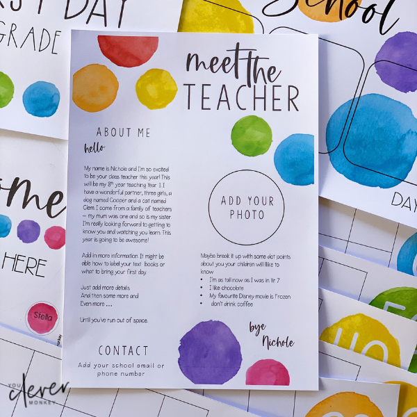 Editable Meet the Teacher Letters | you clever monkey