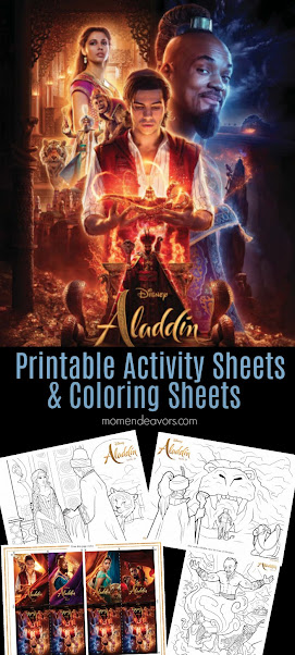 Free Aladdin Activity pages