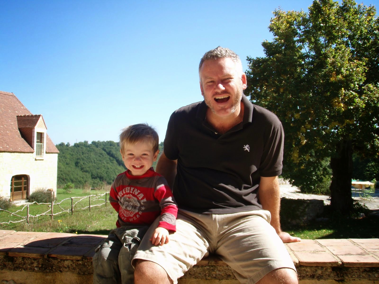Connor and I hanging out at La Vallee