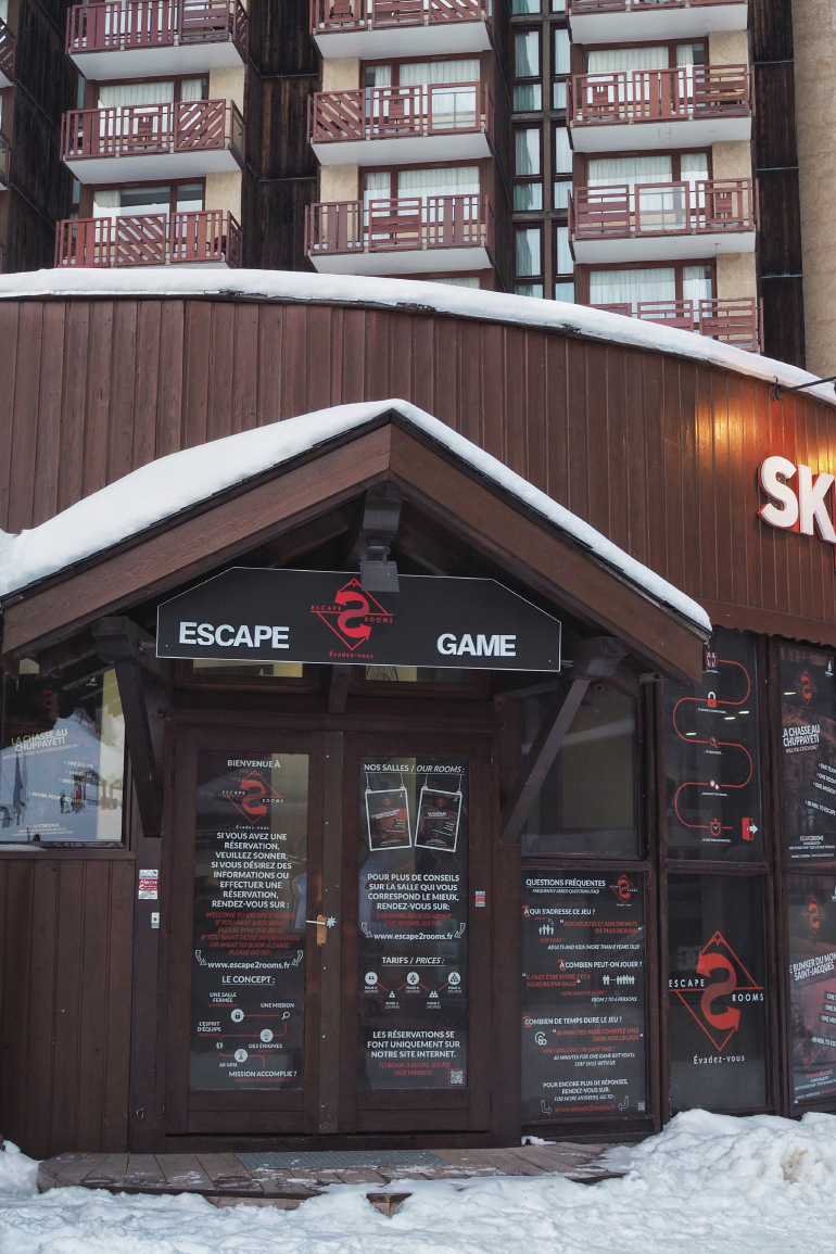 Escape game "Escape 2 rooms" dans la station de La Plagne