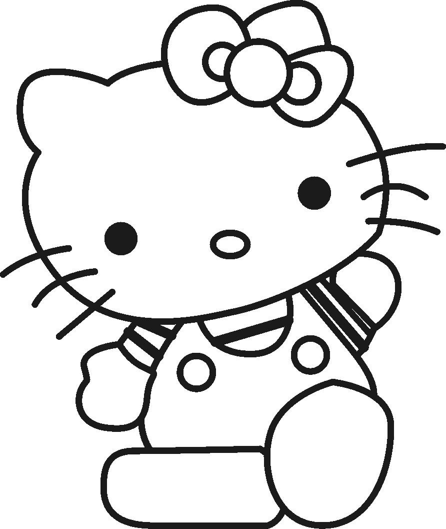 Download Hello Kitty Coloring Pages - Slim Image