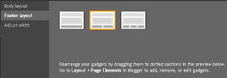 Footer layout editing