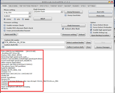 Symphony P9 Frp Remove With Nck Pro, Symphony P9 Nck Pro Boot File,Read Patten, Reset User Locks, Reset Privacy Lock .