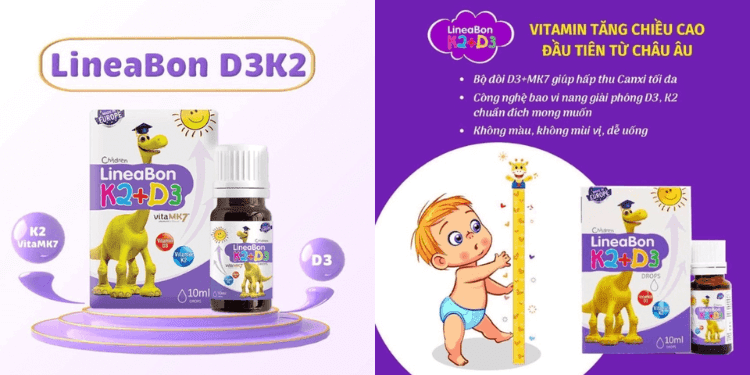 Sản phẩm chứa K2Olive dành cho trẻ dưới 2 tuổi