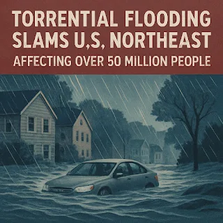 Torrential Flooding Slams U.S. Northeast, Affecting Over 50 Million People Torrential Flooding Slams U.S. Northeast, Affecting Over 50 Million People