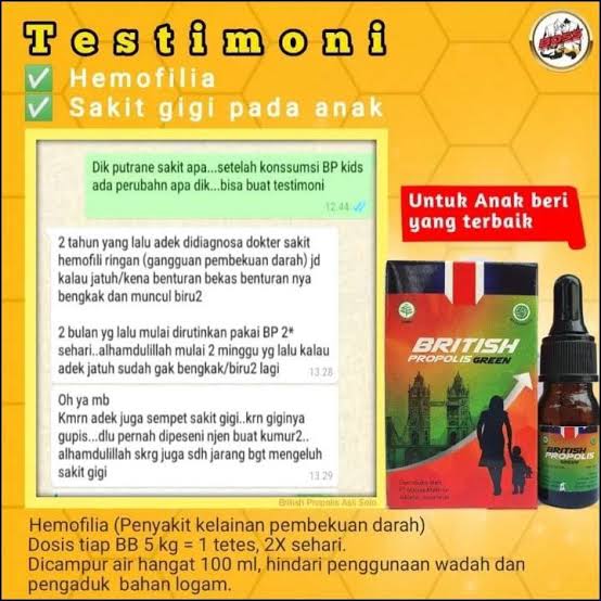 kegunaan british propolis anak