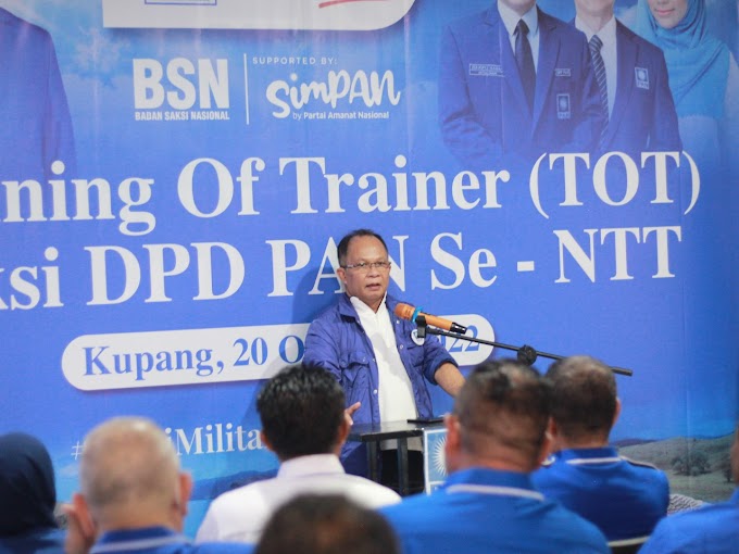 Persiapkan Saksi TPS yang Terencana, Terukur dan Loyal, DPW PAN NTT Gelar TOP Saksi DPD se-NTT
