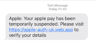 Apple Pay Scam Text