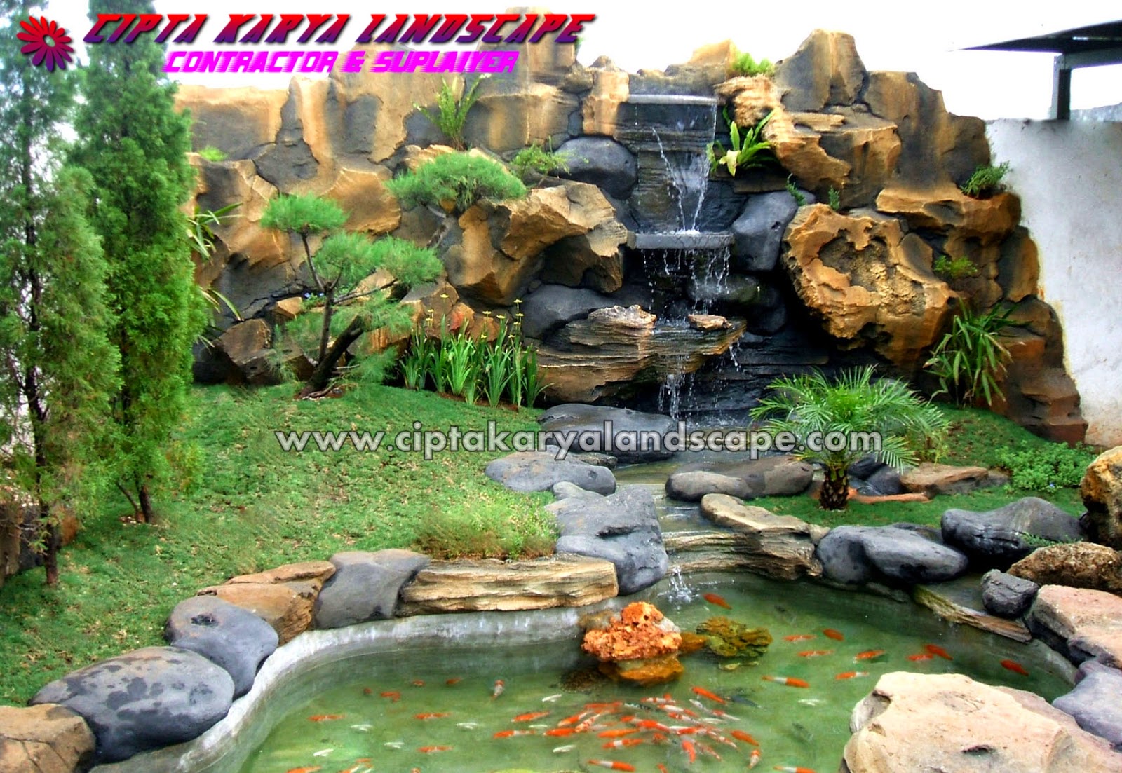 GALERI FOTO TAMAN TEBING AIR TERJUN CIPTA KARYA LANDSCAPE Tukang