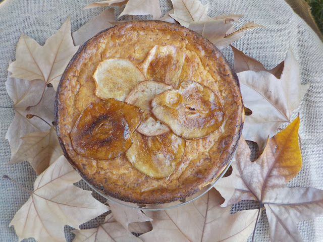 ricotta-tart, tarta-de-requeson-y-peras-caramelizadas