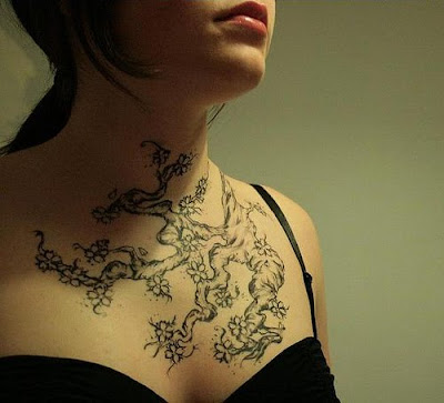 tree tattoo designs for girls on chest