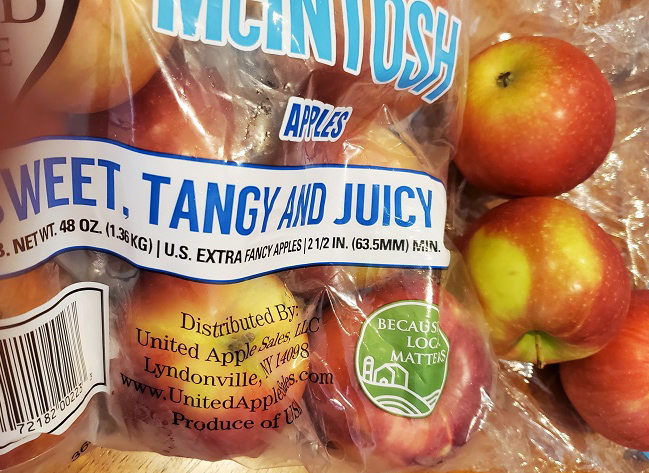 a bag of mcintosh apples