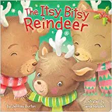 the itsy bitsy reindeer book cover.