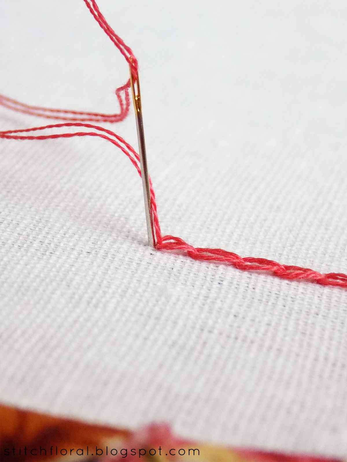 spine chain stitch - embroidery stitch 98 