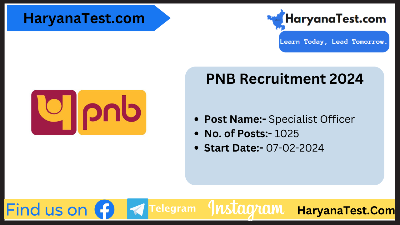 PNB Credit officer Recruitment 2024