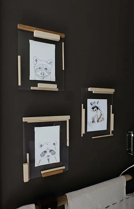 diy dowel decor modern printables frames hanging on wall